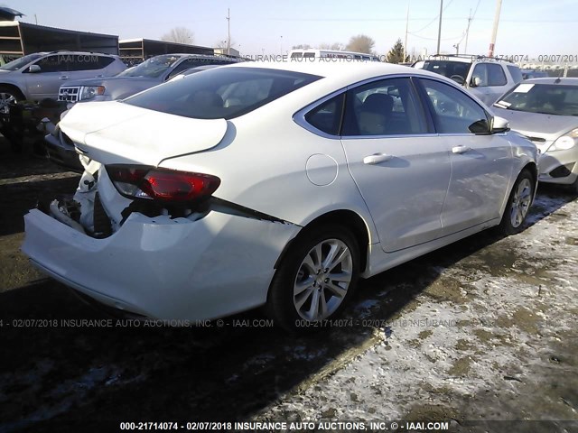 1C3CCCAB6FN586547 - 2015 CHRYSLER 200 LIMITED WHITE photo 4