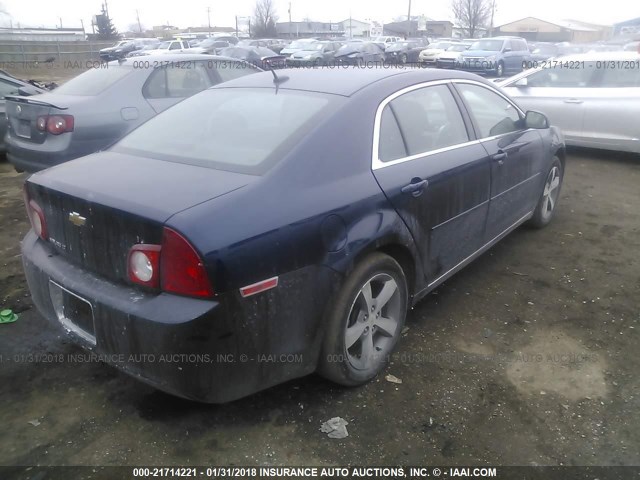 1G1ZC5E1XBF281942 - 2011 CHEVROLET MALIBU 1LT 蓝色 照片 4