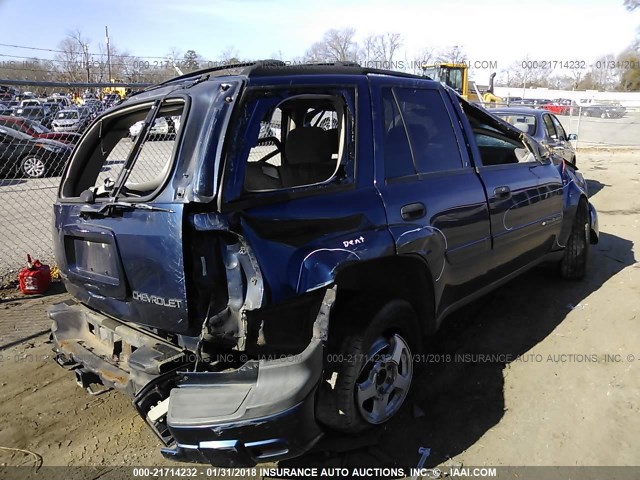 1GNDT13SX22440740 - 2002 CHEVROLET TRAILBLAZER  BLUE photo 4