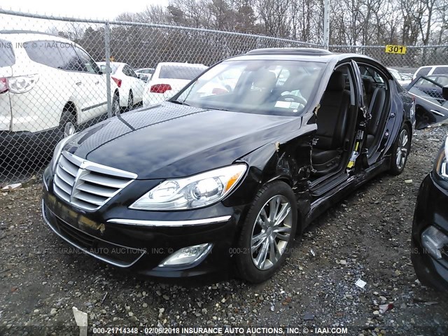 KMHGC4DD0DU238337 - 2013 HYUNDAI GENESIS 3.8L BLACK photo 2