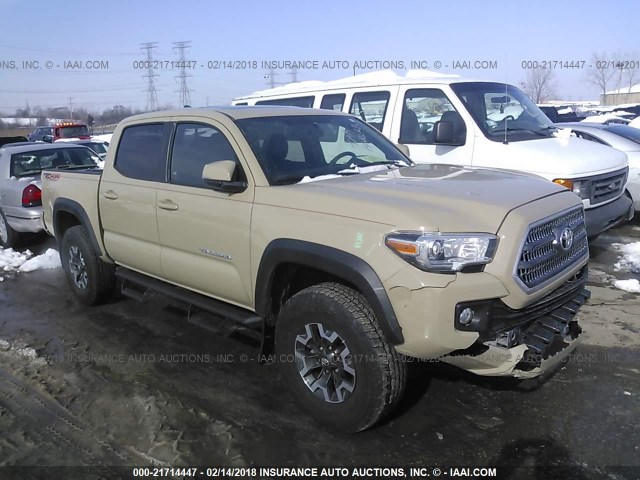 3TMCZ5AN0HM080208 - 2017 TOYOTA TACOMA DBL CAB/SR/TRDSPT/OR/PRO ოქროსფერი ფოტო 1
