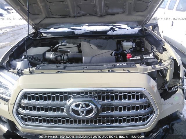 3TMCZ5AN0HM080208 - 2017 TOYOTA TACOMA DBL CAB/SR/TRDSPT/OR/PRO ოქროსფერი ფოტო 10