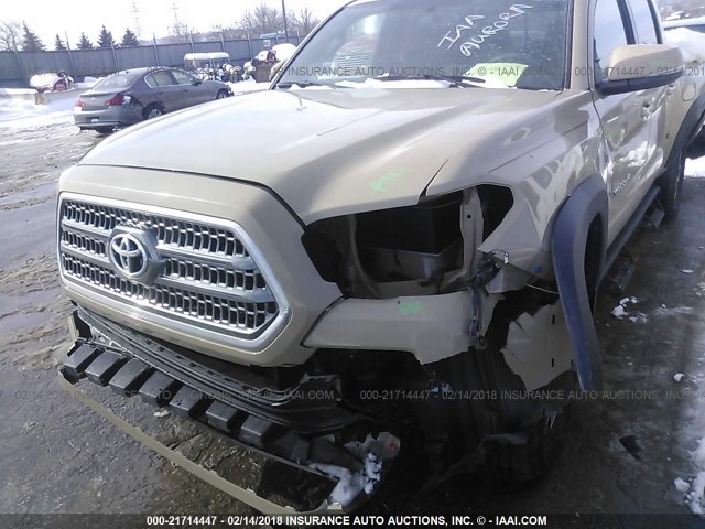 3TMCZ5AN0HM080208 - 2017 TOYOTA TACOMA DBL CAB/SR/TRDSPT/OR/PRO ოქროსფერი ფოტო 6