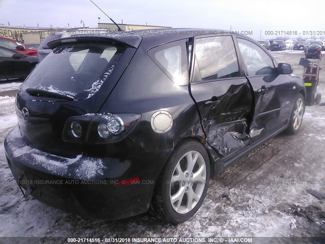 JM1BK343771729920 - 2007 MAZDA 3 HATCHBACK BLACK photo 4