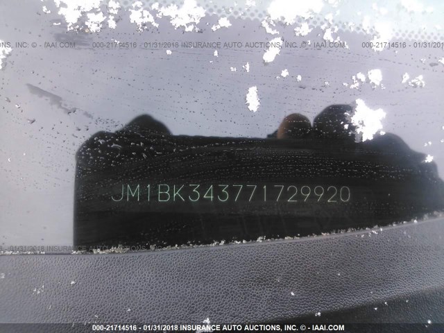 JM1BK343771729920 - 2007 MAZDA 3 HATCHBACK BLACK photo 9