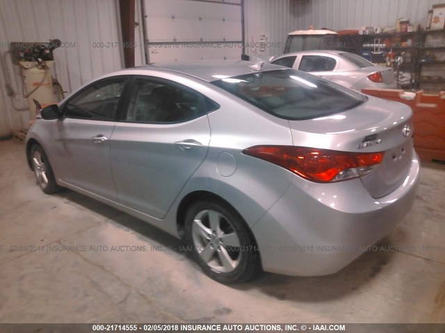 KMHDH4AE1DU634925 - 2013 HYUNDAI ELANTRA GLS/LIMITED SILVER photo 3