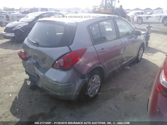 3N1BC1CP6CK222038 - 2012 NISSAN VERSA S/SL GRAY photo 4