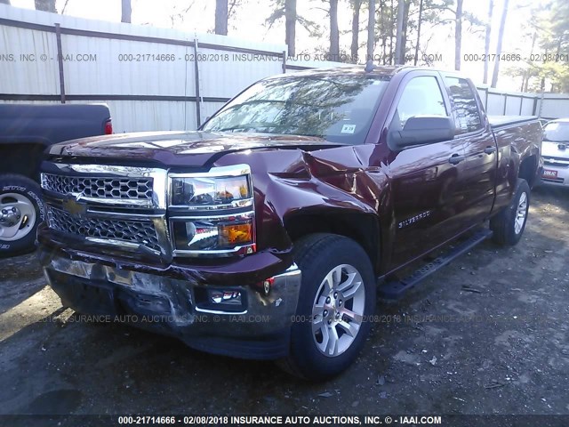 1GCRCREH3EZ350288 - 2014 CHEVROLET SILVERADO C1500 LT MAROON photo 2