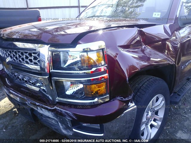 1GCRCREH3EZ350288 - 2014 CHEVROLET SILVERADO C1500 LT MAROON photo 6