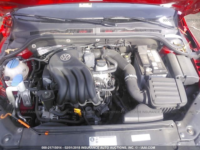 3VW2K7AJ1DM369937 - 2013 VOLKSWAGEN JETTA S 红色 照片 10