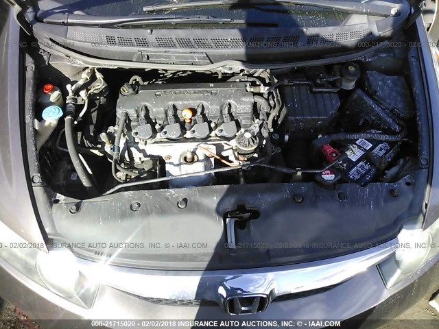 2HGFA1F68BH505227 - 2011 HONDA CIVIC LX-S GRAY photo 10