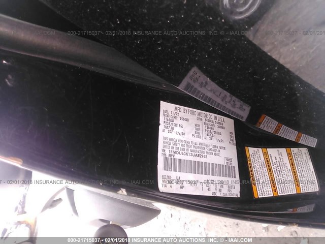 1FMDU63K13UA82948 - 2003 FORD EXPLORER XLT/XLT SPORT/NBX 黑色 照片 9