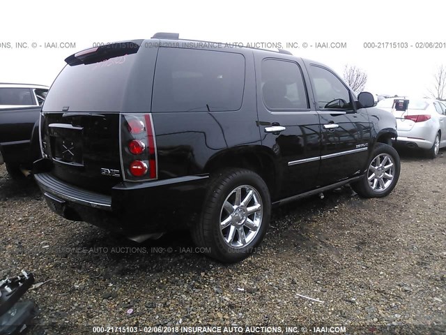 1GKFK03259R131813 - 2009 GMC YUKON DENALI BLACK photo 4