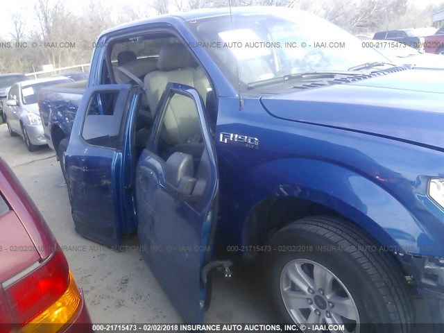 1FTEX1C83HKD07171 - 2017 FORD F150 SUPER CAB BLUE photo 6