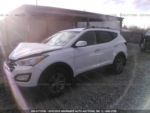 5XYZU3LB5EG226191 - 2014 HYUNDAI SANTA FE SPORT  WHITE photo 2