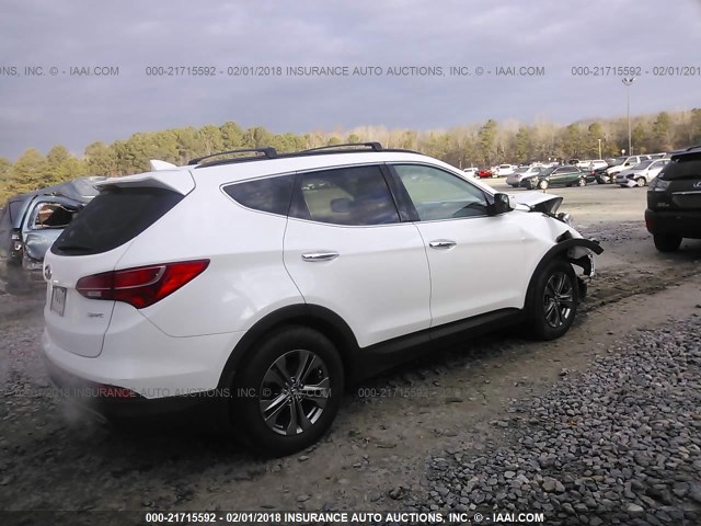 5XYZU3LB5EG226191 - 2014 HYUNDAI SANTA FE SPORT  WHITE photo 4