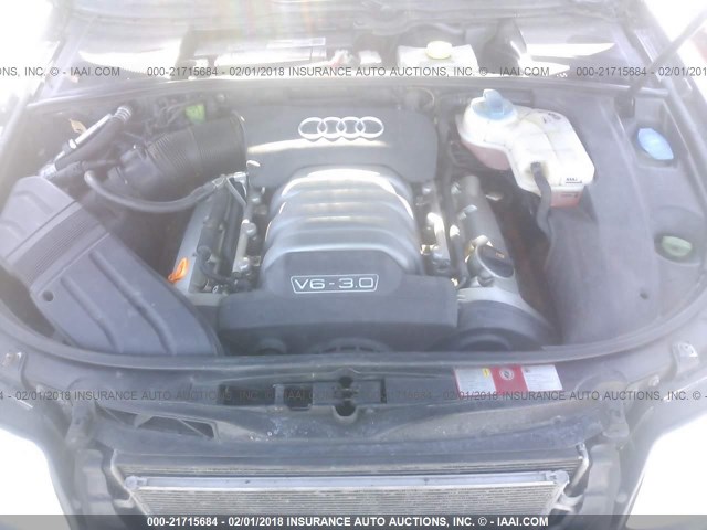 WAUJT68EX4A108962 - 2004 AUDI A4 3.0 GRAY photo 10