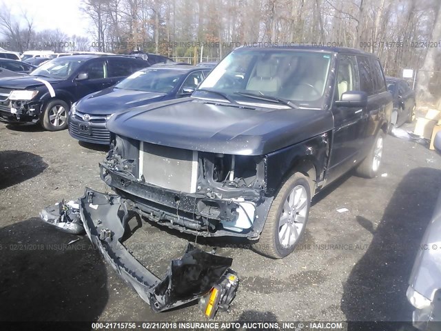 SALMF13498A277376 - 2008 LAND ROVER RANGE ROVER SUPERCHARGED BLACK photo 2