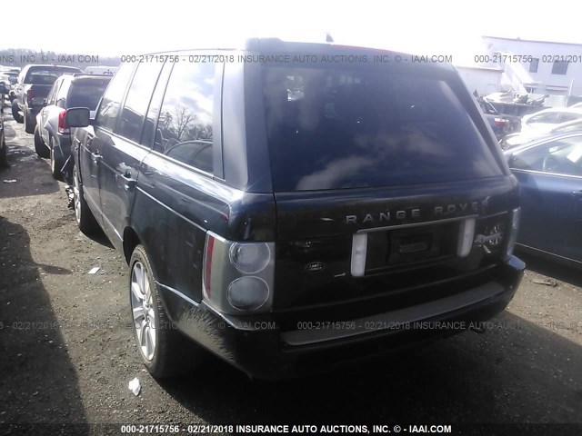 SALMF13498A277376 - 2008 LAND ROVER RANGE ROVER SUPERCHARGED BLACK photo 3