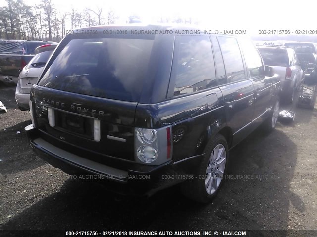 SALMF13498A277376 - 2008 LAND ROVER RANGE ROVER SUPERCHARGED BLACK photo 4