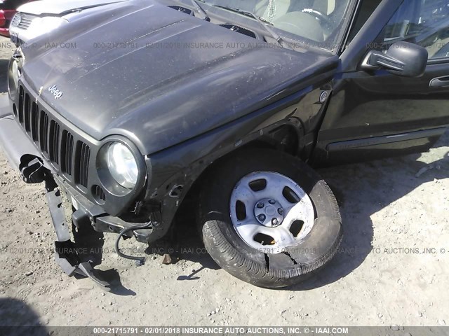 1J4GL48K65W587774 - 2005 JEEP LIBERTY SPORT BLACK photo 6