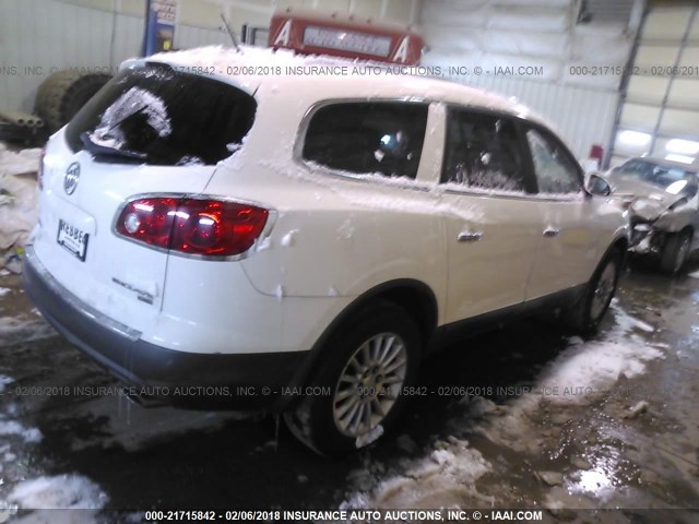 5GAER23DX9J205310 - 2009 BUICK ENCLAVE CXL WHITE photo 4