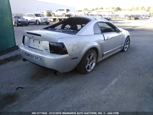 1FAFP48Y73F406596 - 2003 FORD MUSTANG COBRA SVT SILVER photo 4