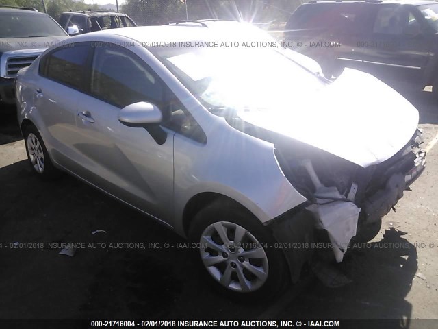 KNADM4A31D6177520 - 2013 KIA RIO LX SILVER photo 1