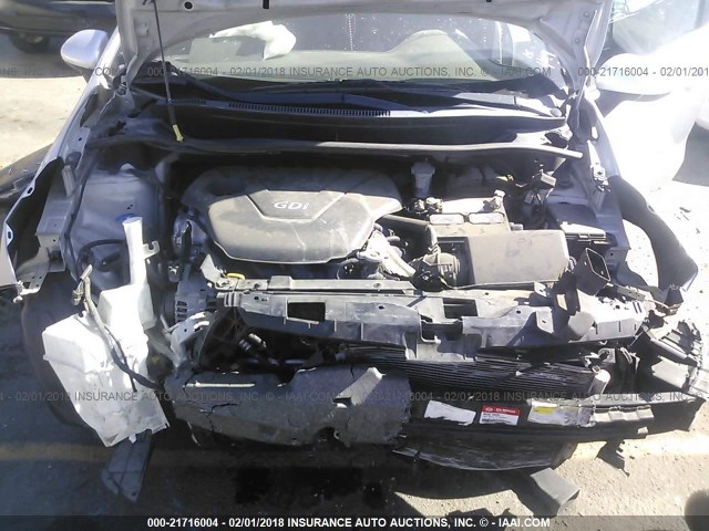 KNADM4A31D6177520 - 2013 KIA RIO LX SILVER photo 10