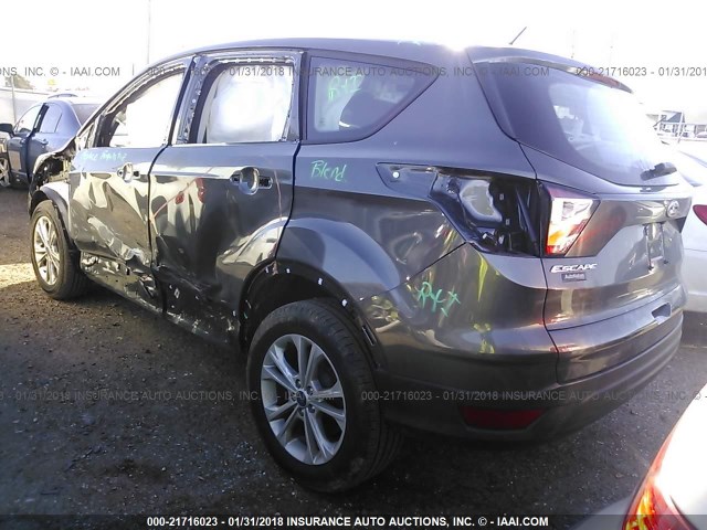 1FMCU0F76HUC72879 - 2017 FORD ESCAPE S GRAY photo 3