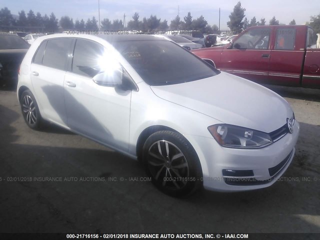 3VW217AU6FM030686 - 2015 VOLKSWAGEN GOLF WHITE photo 1