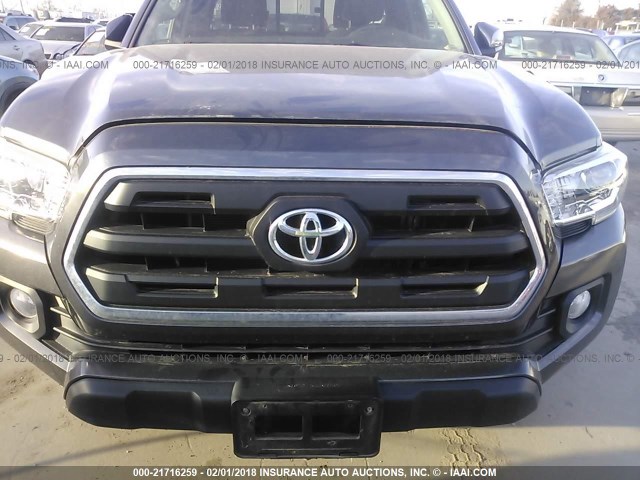 5TFSZ5ANXGX005231 - 2016 TOYOTA TACOMA ACCESS CAB/SR5/TRD SPT/OR GRAY photo 6