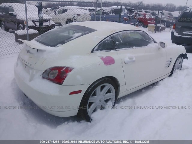 1C3AN69L34X010254 - 2004 CHRYSLER CROSSFIRE LIMITED WHITE photo 4