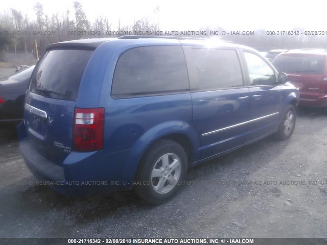 2D4RN5D14AR215819 - 2010 DODGE GRAND CARAVAN SXT BLUE photo 4