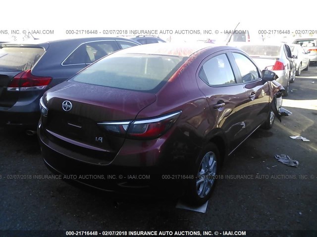 3MYDLBZV7GY116431 - 2016 TOYOTA SCION IA RED photo 4