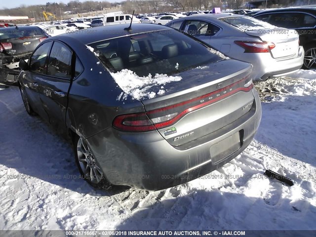 1C3CDFCA8DD711327 - 2013 DODGE DART LIMITED/R/T GRAY photo 3