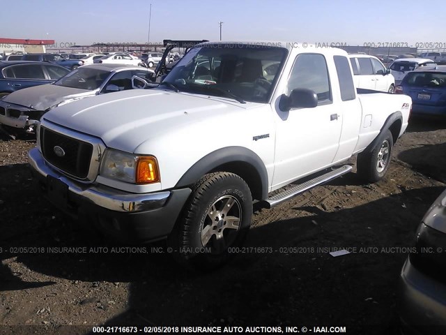 1FTZR45E15PA42233 - 2005 FORD RANGER SUPER CAB WHITE photo 2