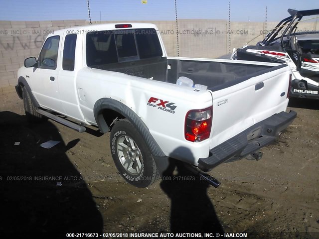 1FTZR45E15PA42233 - 2005 FORD RANGER SUPER CAB WHITE photo 3