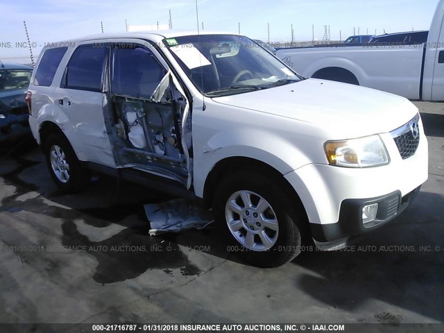 4F2CY0C72AKM03594 - 2010 MAZDA TRIBUTE I WHITE photo 1