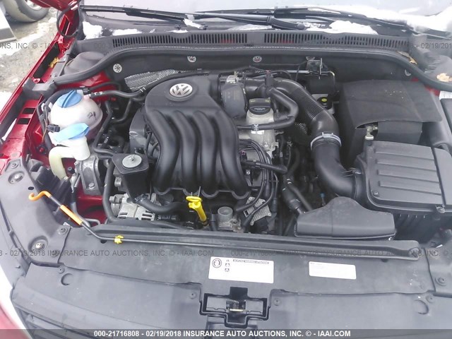 3VW2K7AJ3EM433185 - 2014 VOLKSWAGEN JETTA S 红色 照片 10