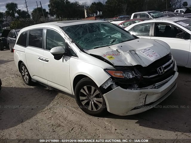 5FNRL5H64EB082876 - 2014 HONDA ODYSSEY EXL თეთრი ფოტო 1