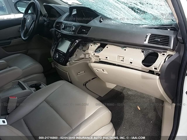 5FNRL5H64EB082876 - 2014 HONDA ODYSSEY EXL თეთრი ფოტო 5