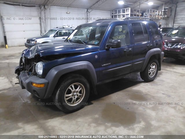 1J4GL48K74W175314 - 2004 JEEP LIBERTY SPORT Mavi foto 2