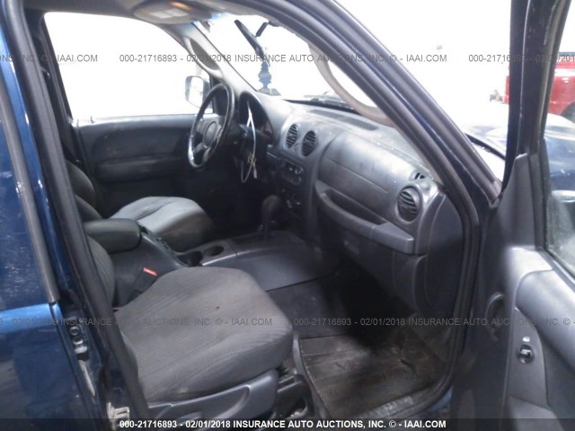 1J4GL48K74W175314 - 2004 JEEP LIBERTY SPORT Mavi foto 5