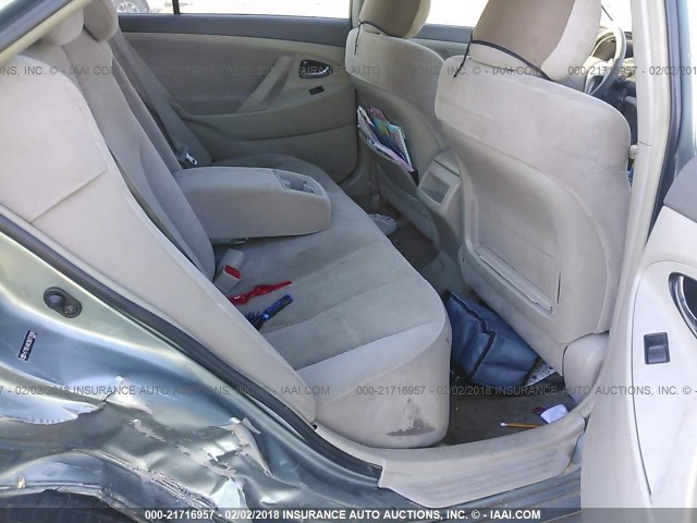 4T1BE46K38U777699 - 2008 TOYOTA CAMRY CE/LE/XLE/SE GREEN photo 8