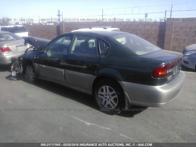 4S3BE686217200456 - 2001 SUBARU LEGACY OUTBACK LIMITED GREEN photo 3