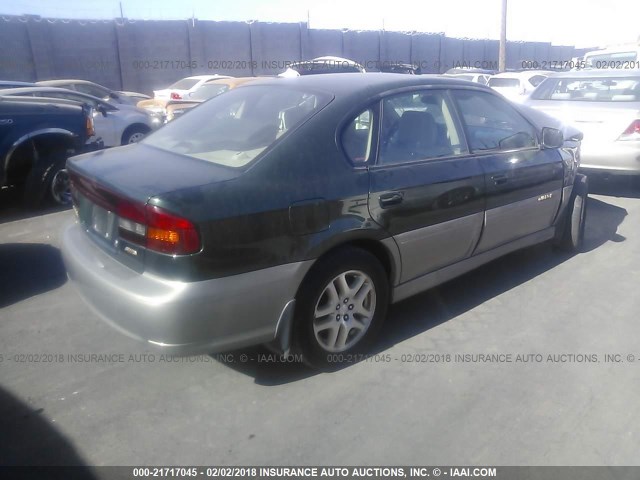 4S3BE686217200456 - 2001 SUBARU LEGACY OUTBACK LIMITED GREEN photo 4