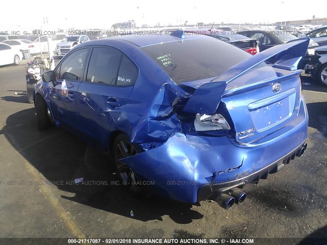 JF1VA1E6XH8841350 - 2017 SUBARU WRX PREMIUM BLUE photo 3