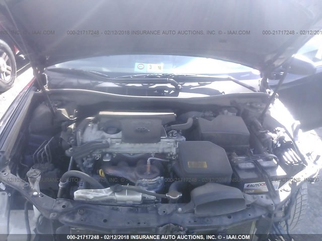 4T1BF1FK2CU503012 - 2012 TOYOTA CAMRY SE/LE/XLE Қара фото 10