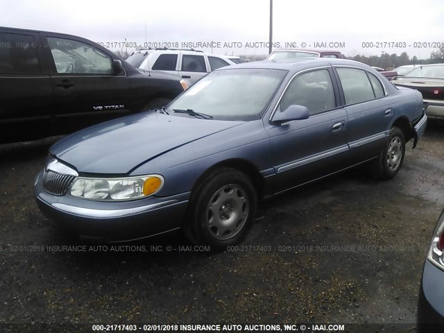 1LNHM97V6YY767504 - 2000 LINCOLN CONTINENTAL  Niebieski zdjęcie 2